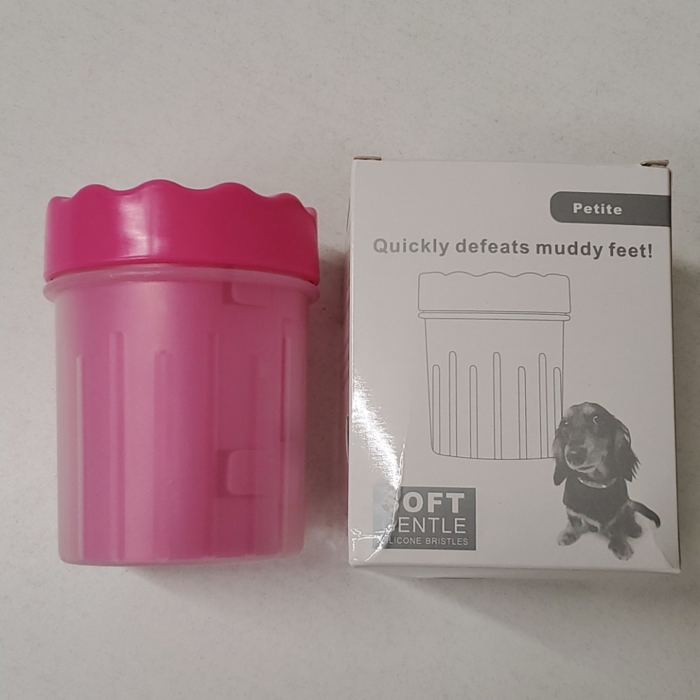 PET FOOT CLEANING BRUSH CUP.